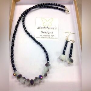 Czech Bead Necklace & Earrings